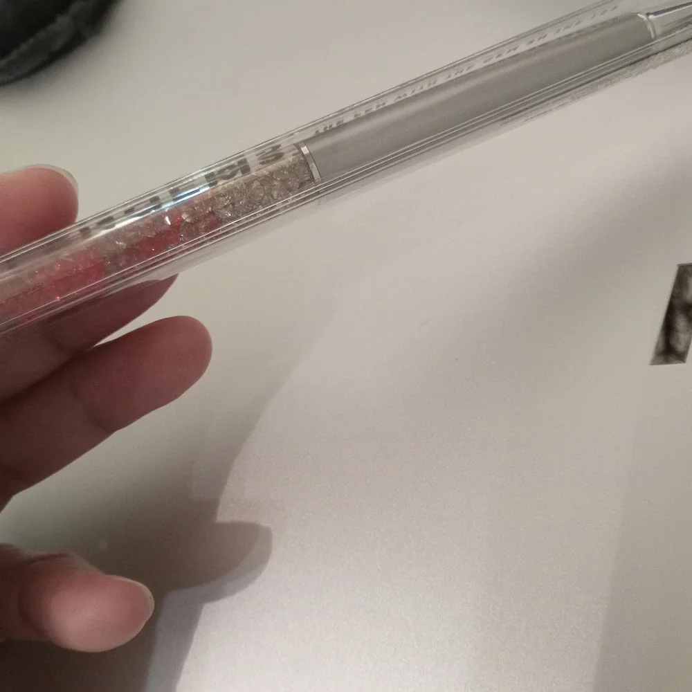 PenGems Silver Ballpoint Pen Red and Clear Crystals Red Gem Top 2018 Collection